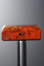 Agate-Red-Rectangle Plaque-21mm - Image 2