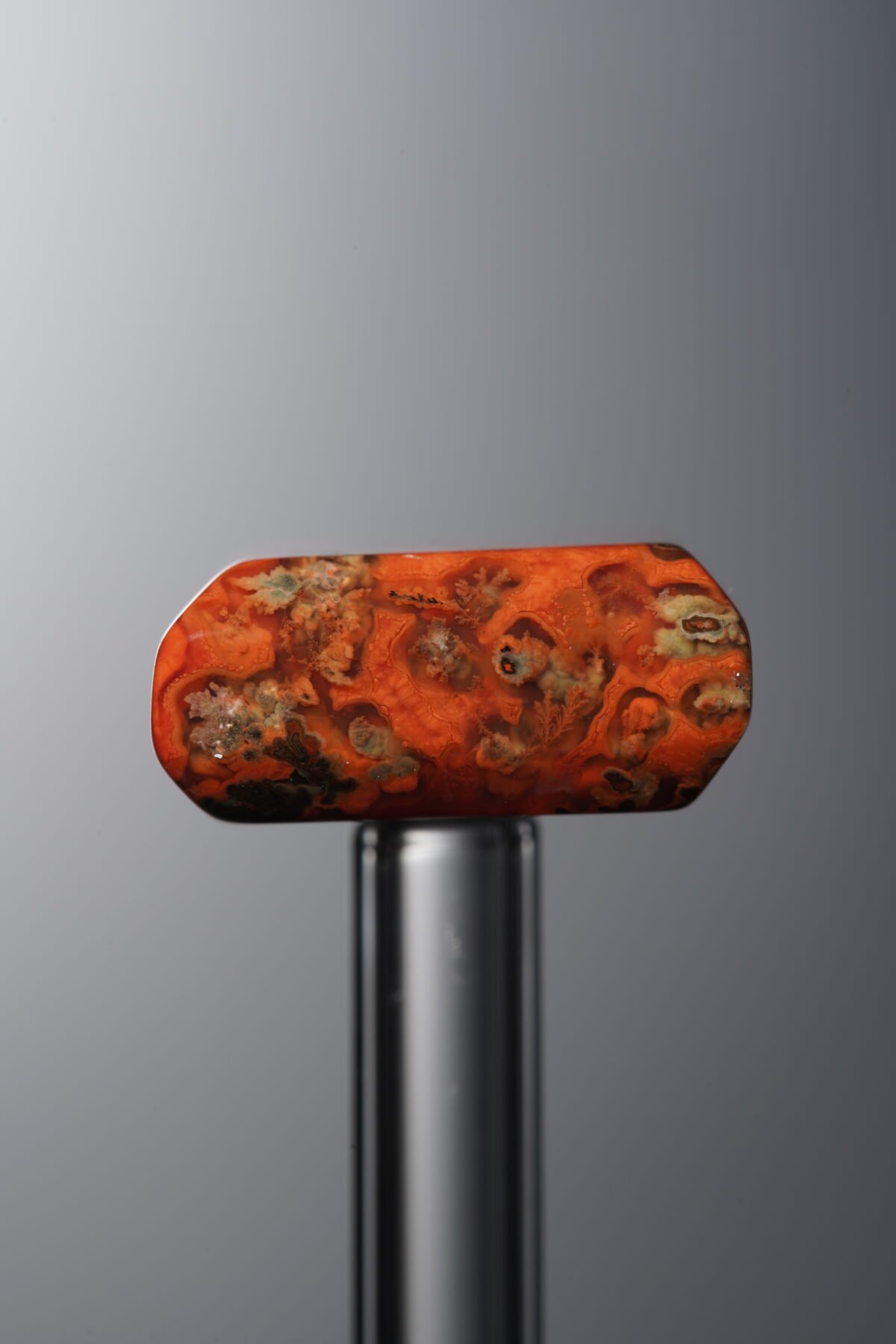 Agate-Red-Rectangle Plaque-19mm - Image 4