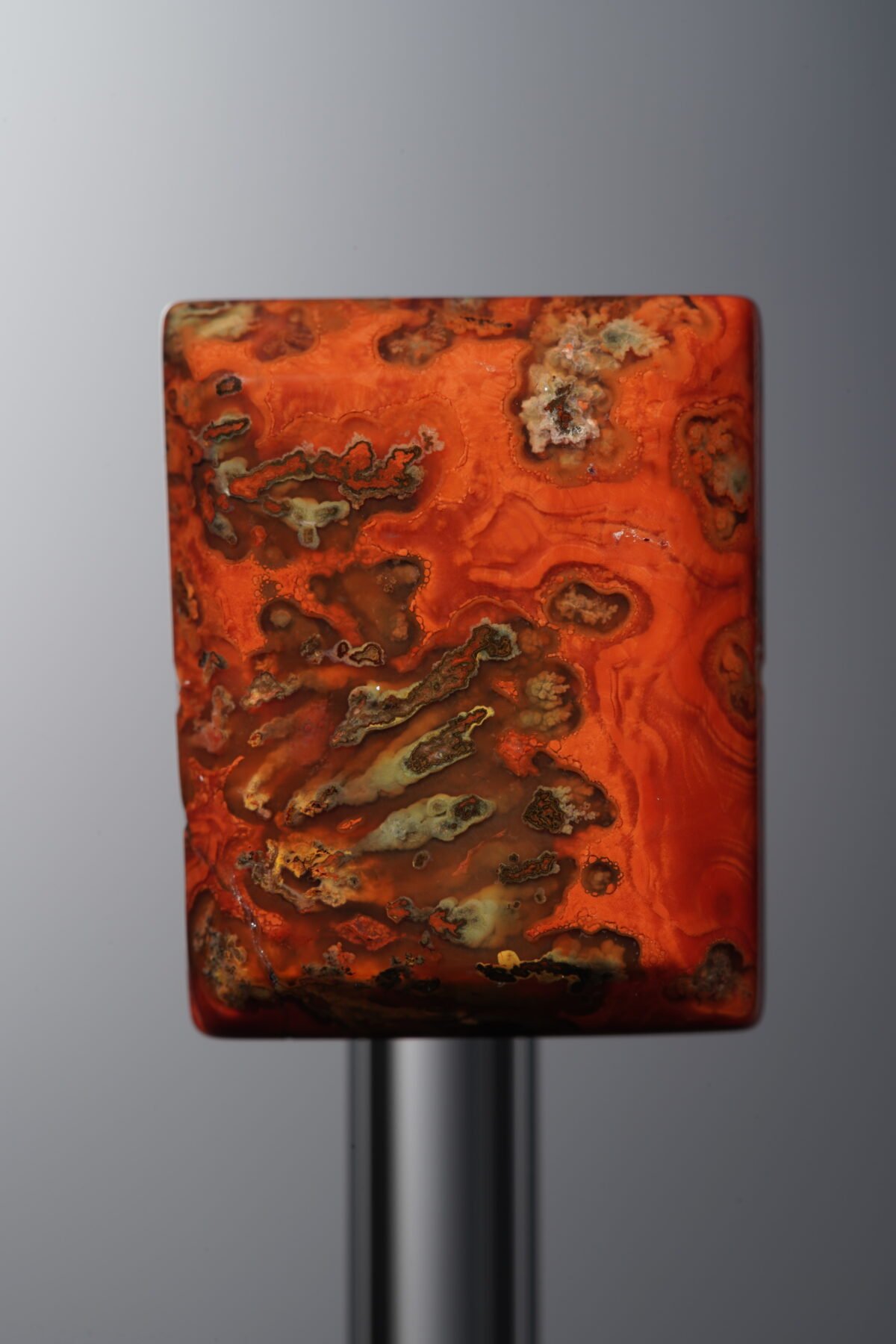 Agate-Red-Rectangle Plaque-19mm - Image 3