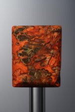 Agate-Red-Rectangle Plaque-19mm