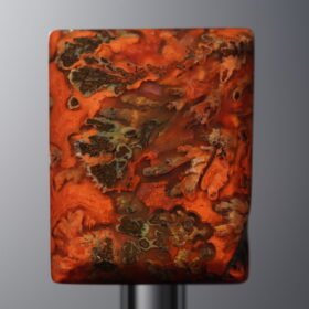 Agate-Red-Rectangle Plaque-19mm