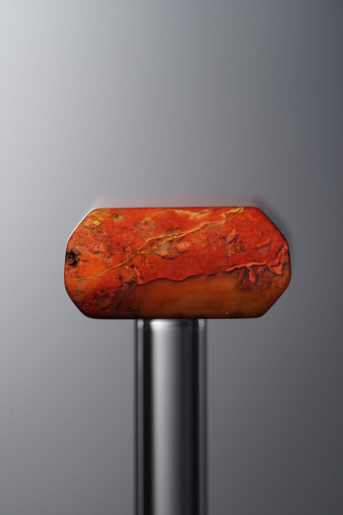 Agate-Red-Rectangle Plaque-22mm - Image 2