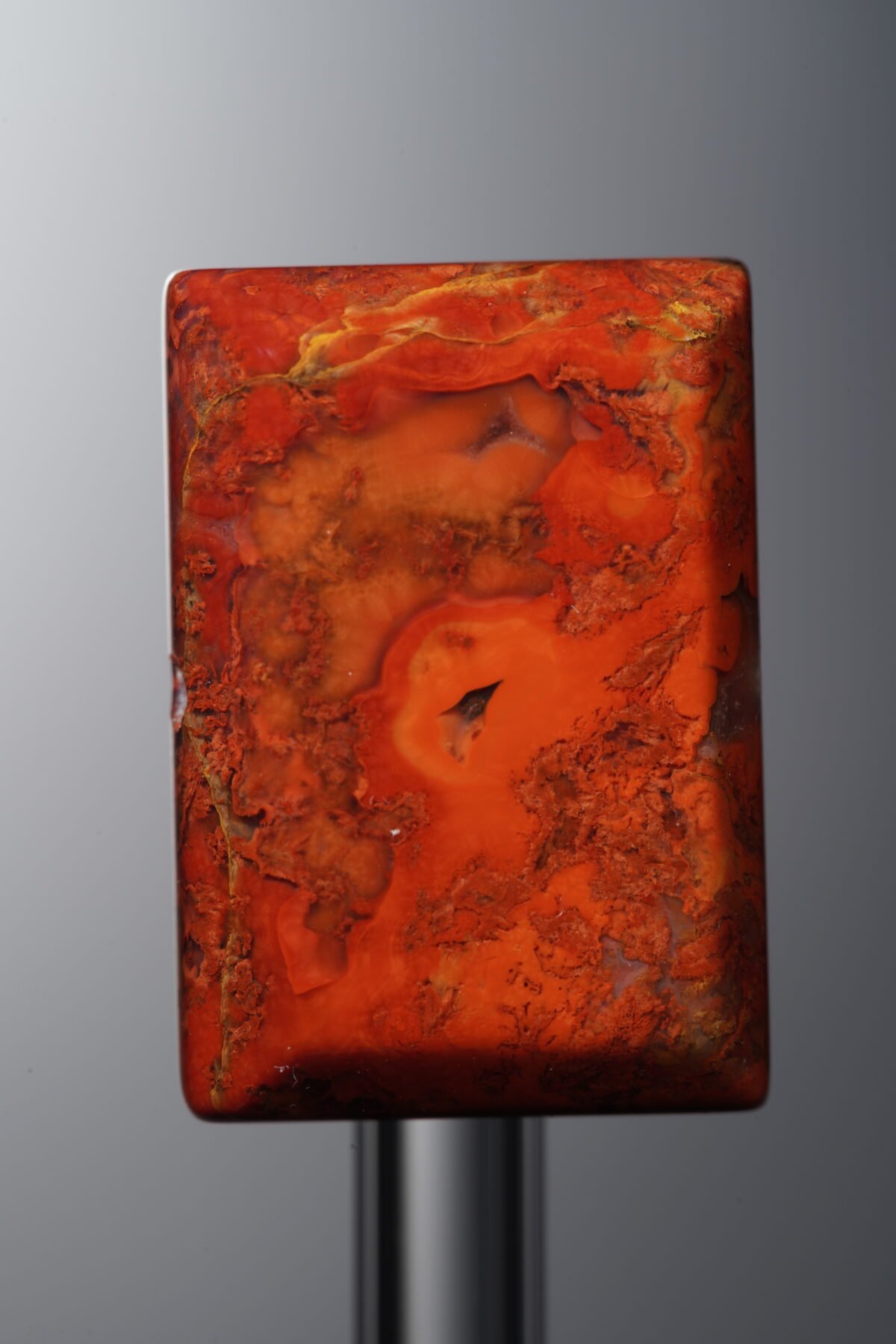 Agate-Red-Rectangle Plaque-22mm - Image 3