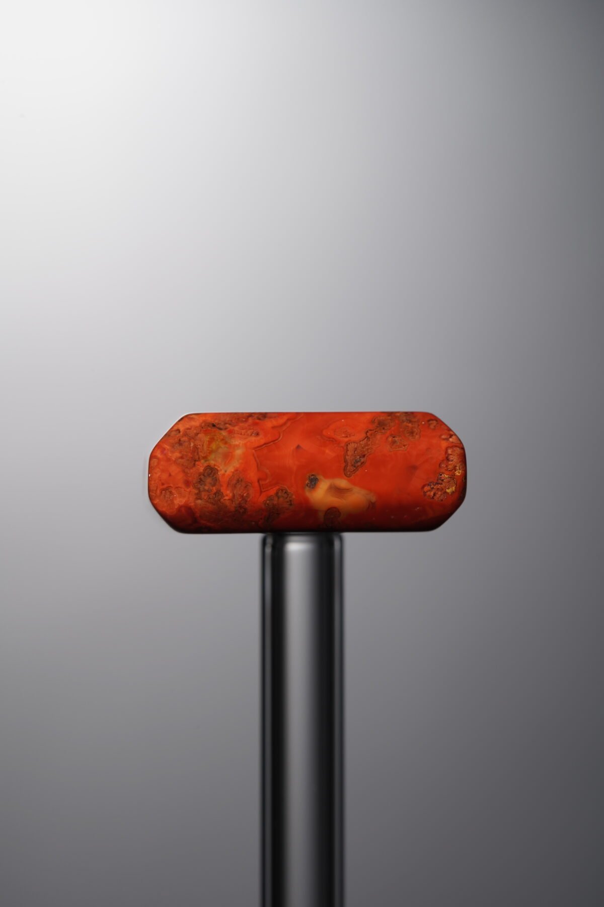 Agate-Red-Rectangle Plaque-23mm - Image 2