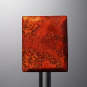 Agate-Red-Rectangle Plaque-23mm