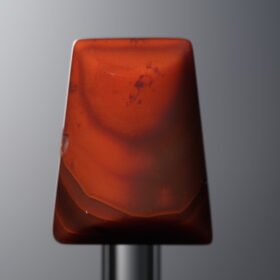 Agate-Red-Trapezoid Plaque-17mm