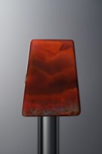 Agate-Red-Trapezoid Plaque-17mm - Image 3