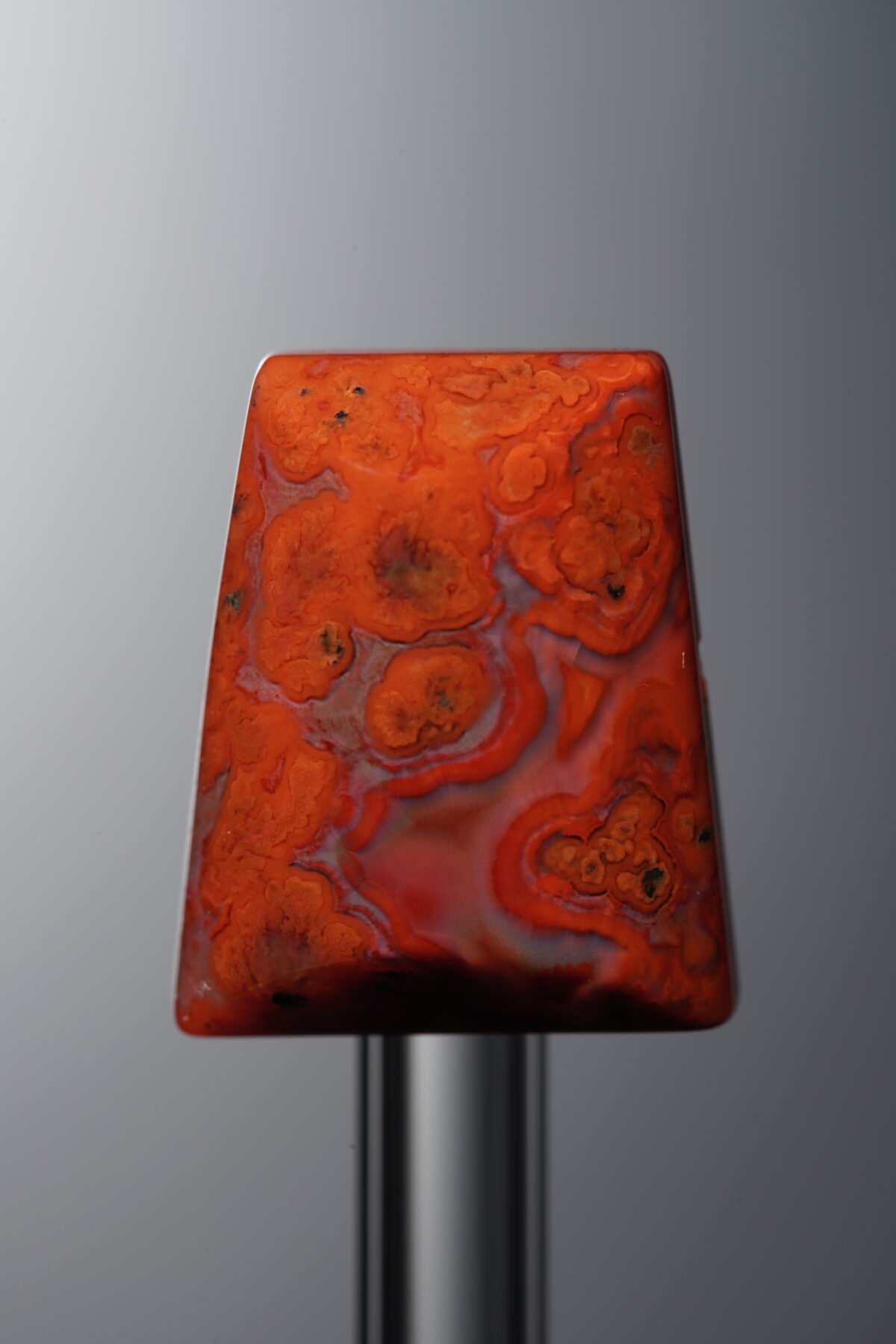 Agate-Red-Trapezoid Plaque-18mm - Image 3