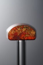 Agate-Red-Trapezoid Plaque-20mm - Image 2