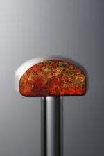 Agate-Red-Trapezoid Plaque-20mm - Image 2