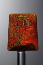 Agate-Red-Trapezoid Plaque-20mm - Image 3