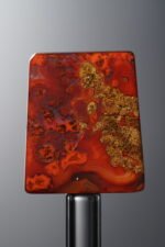 Agate-Red-Trapezoid Plaque-20mm