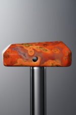 Agate-Red-Trapezoid Plaque-21mm - Image 4