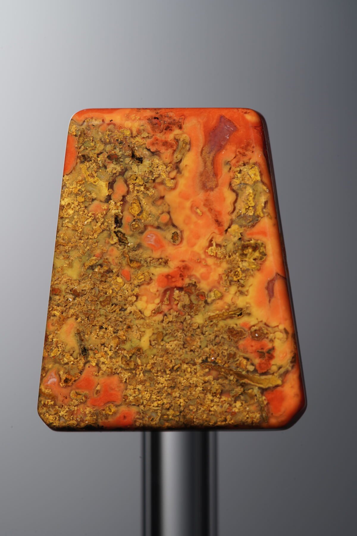 Agate-Red-Trapezoid Plaque-21mm - Image 3