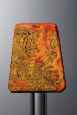 Agate-Red-Trapezoid Plaque-21mm - Image 3