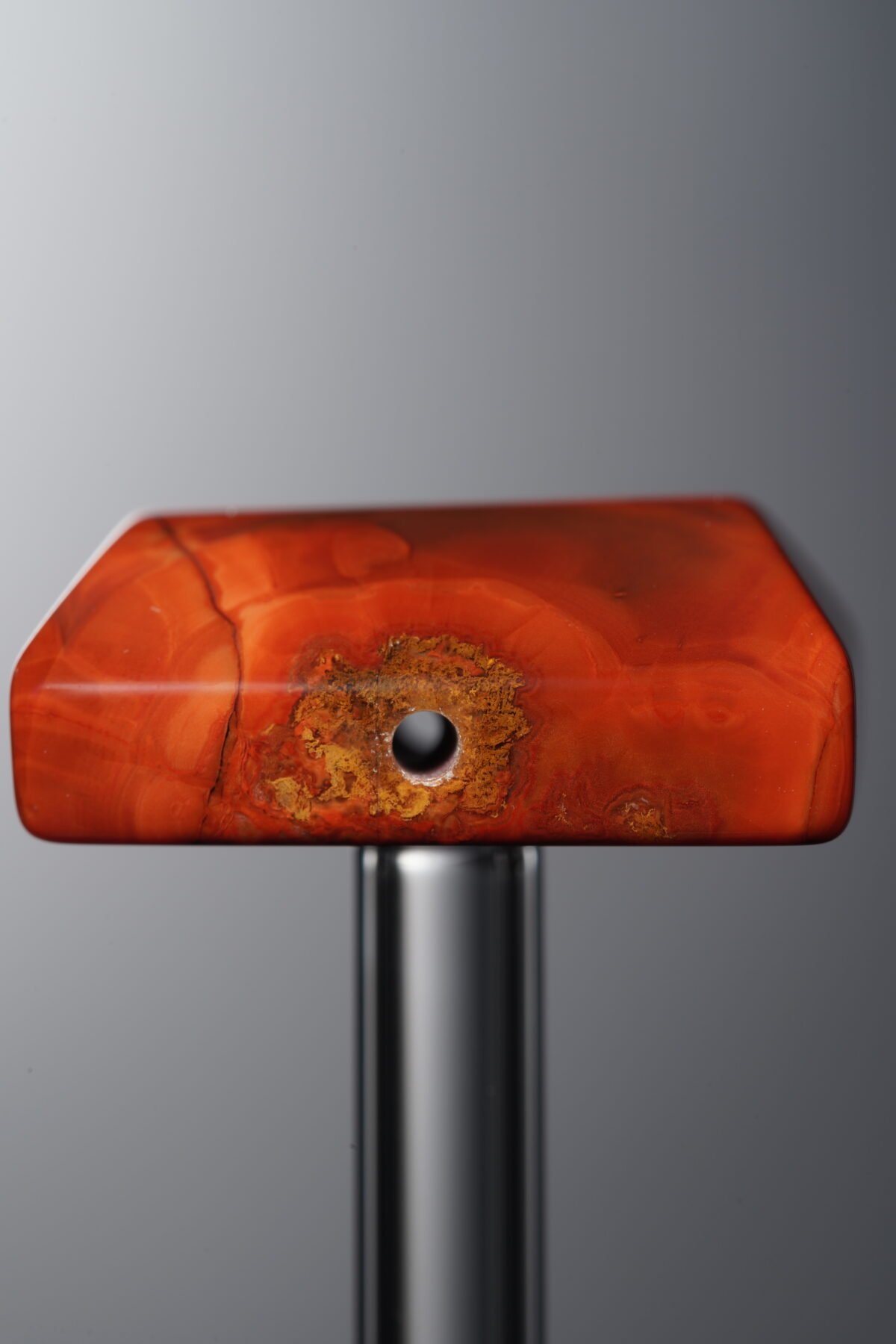 Agate-Red-Trapezoid Plaque-22mm - Image 4