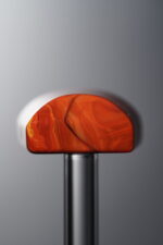 Agate-Red-Trapezoid Plaque-22mm - Image 2