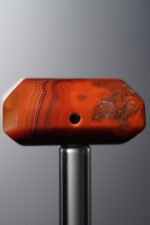 Agate-Red-Trapezoid Plaque-22mm - Image 4