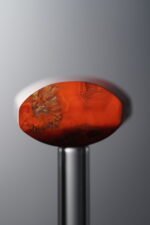 Agate-Red-Trapezoid Plaque-22mm - Image 2
