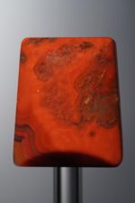 Agate-Red-Trapezoid Plaque-22mm - Image 3