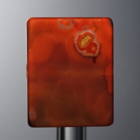 Agate-Red-Rectangle&Round Plaque-18mm