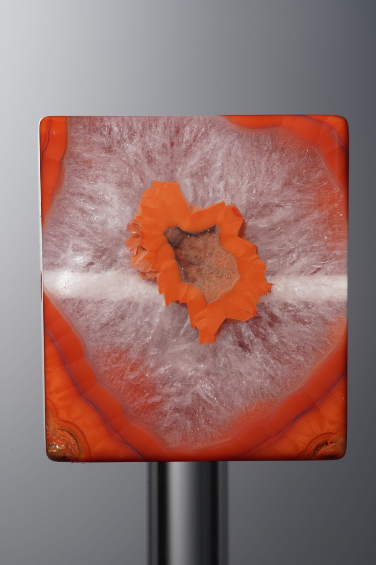 Agate-Red-Rectangle&Round Plaque-21mm - Image 1
