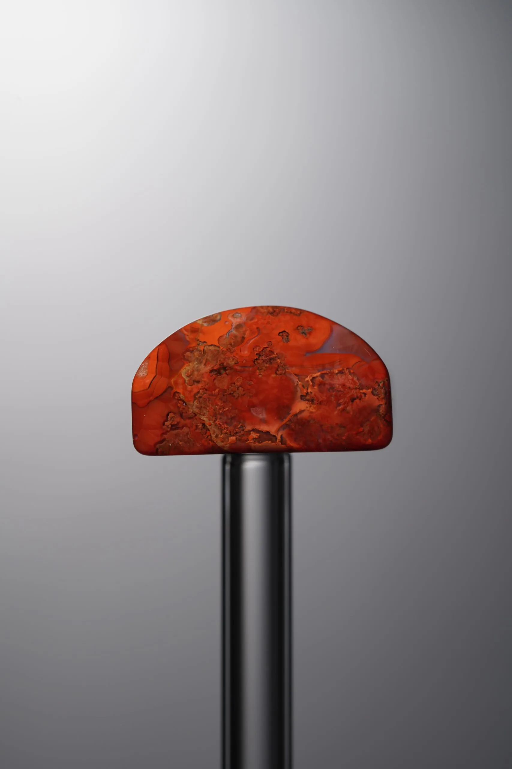 Agate-Red-Rectangle&Round Plaque-23mm - Image 2