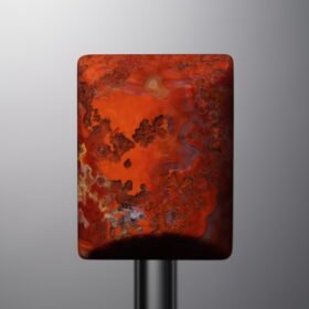 Agate-Red-Rectangle&Round Plaque-23mm