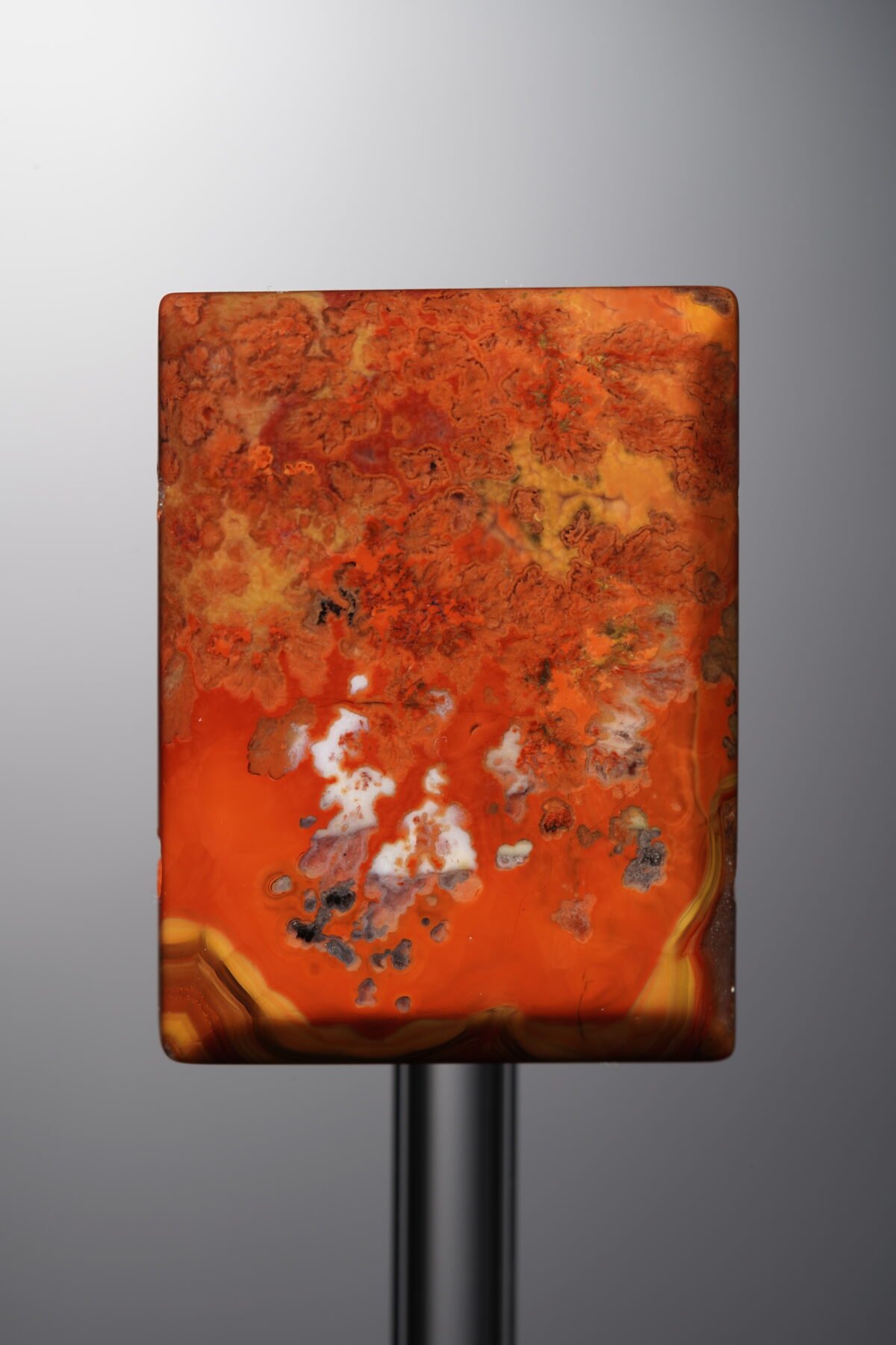 Agate-Red-Rectangle Plaque-30mm - Image 3