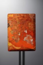 Agate-Red-Rectangle Plaque-30mm