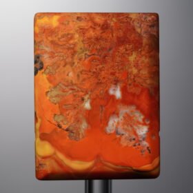 Agate-Red-Rectangle Plaque-30mm