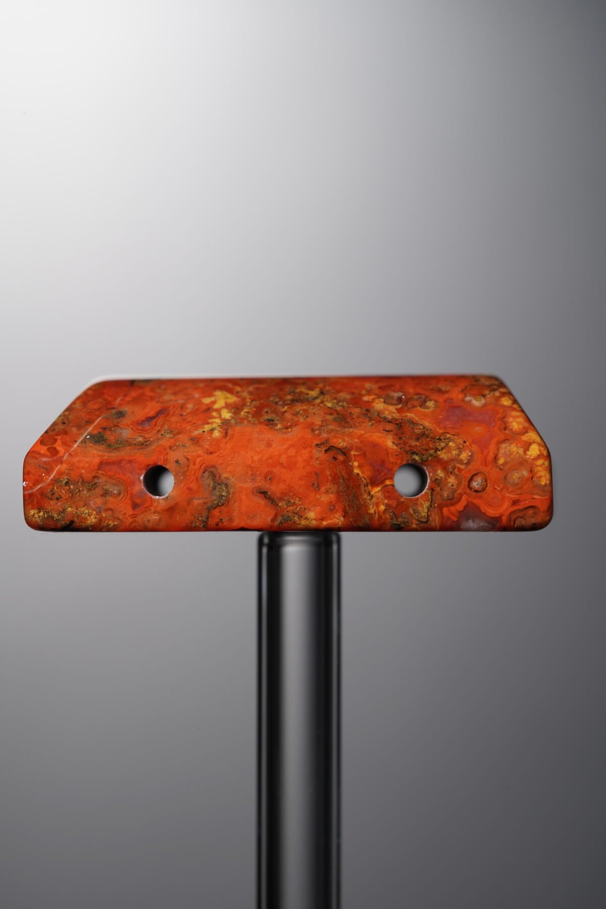 Agate-Red-Rectangle&Round Plaque-31mm - Image 2