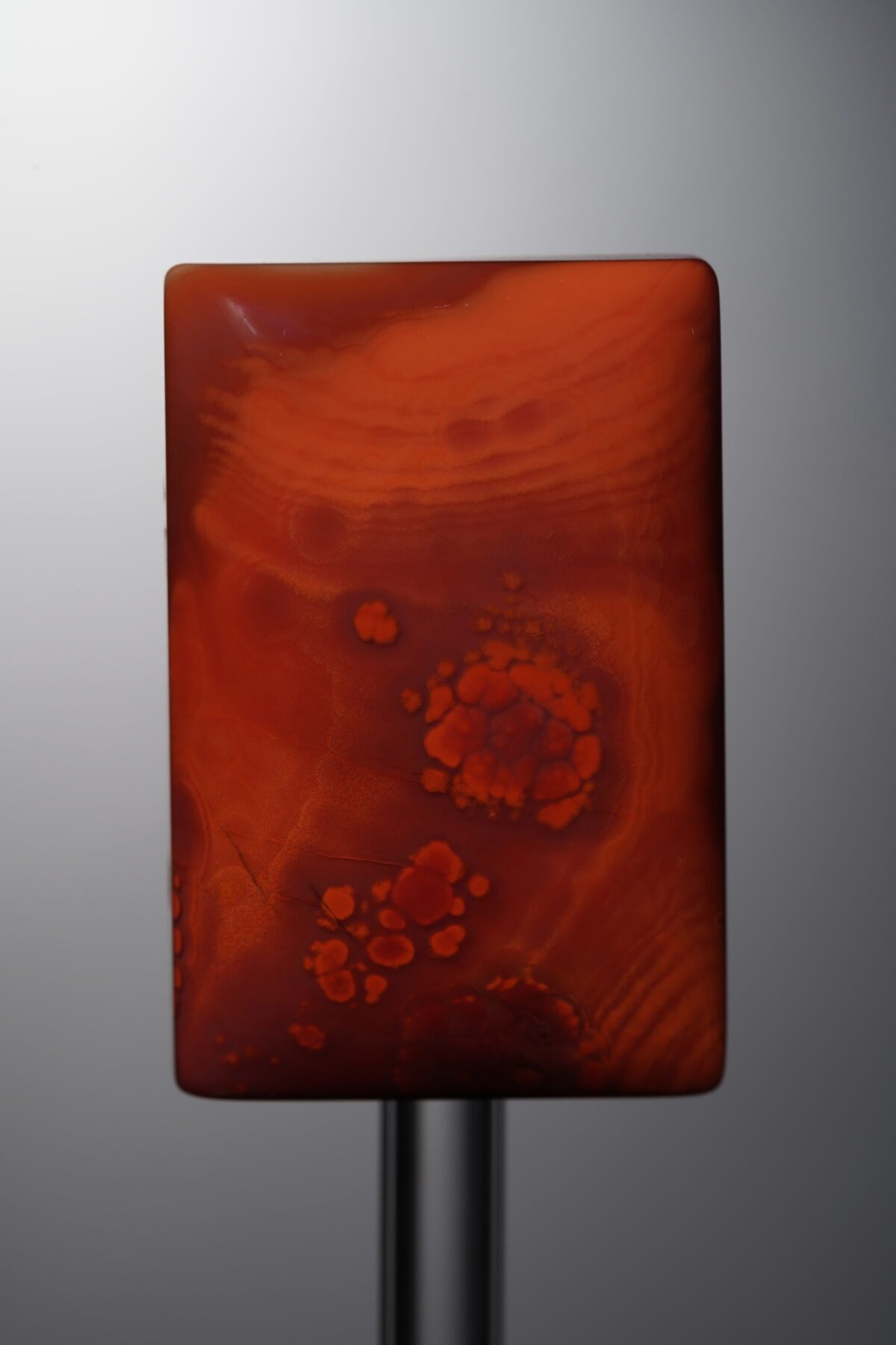 Agate-Red-Rectangle Plaque-33mm - Image 1