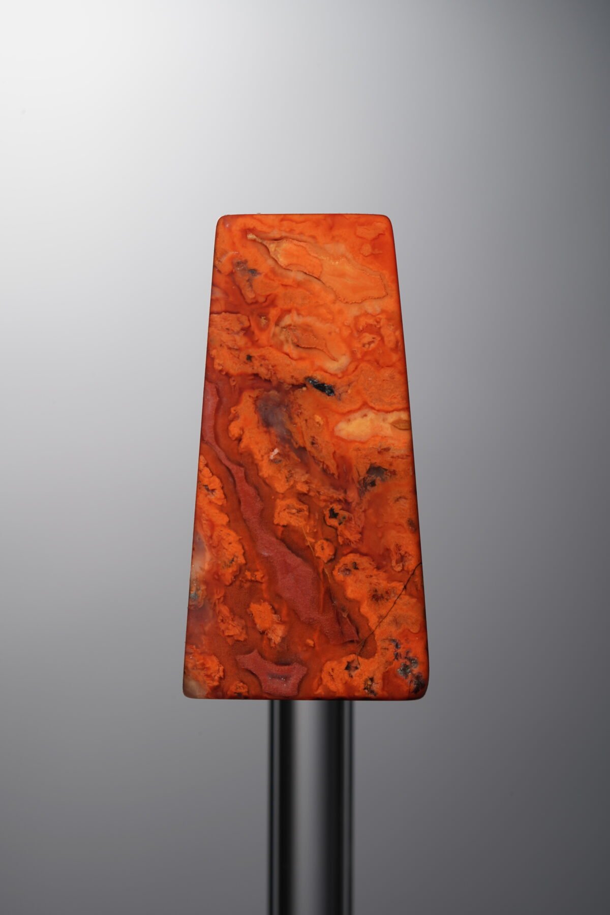 Agate-Red-Trapezoid Plaque-28mm - Image 3