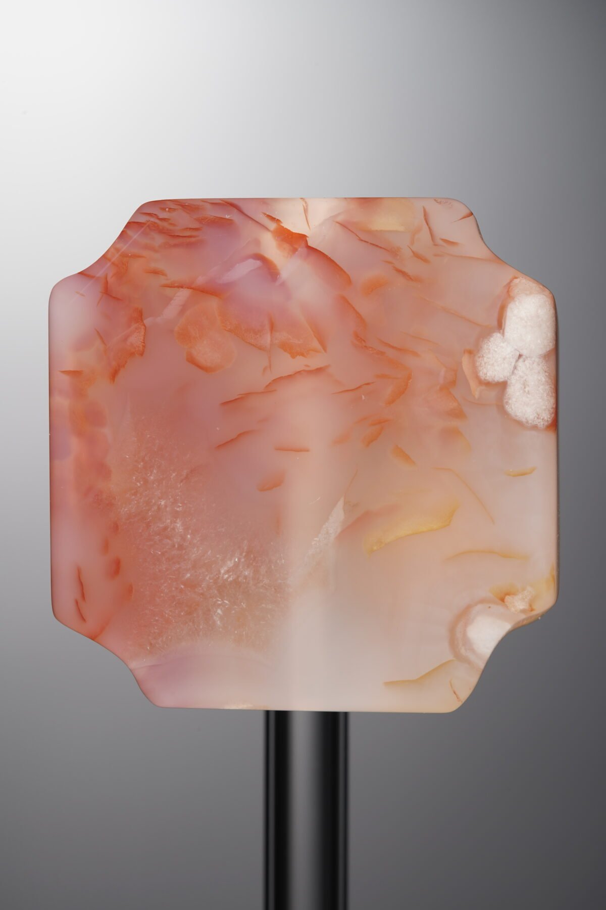 Agate-Pink-Cherry Blossom Square Plaque-29mm - Image 3