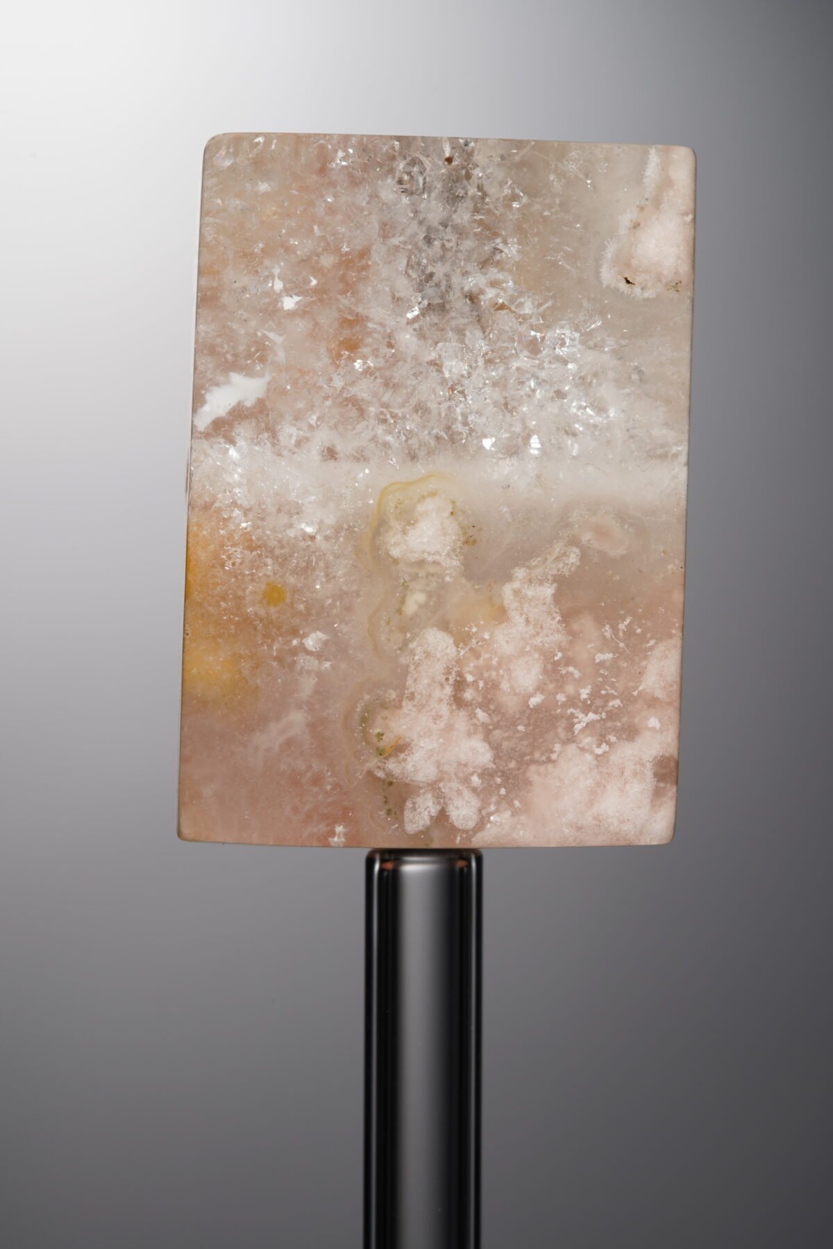 Agate-Pink-Cherry Blossom Rectangle Plaque-30mm - Image 3