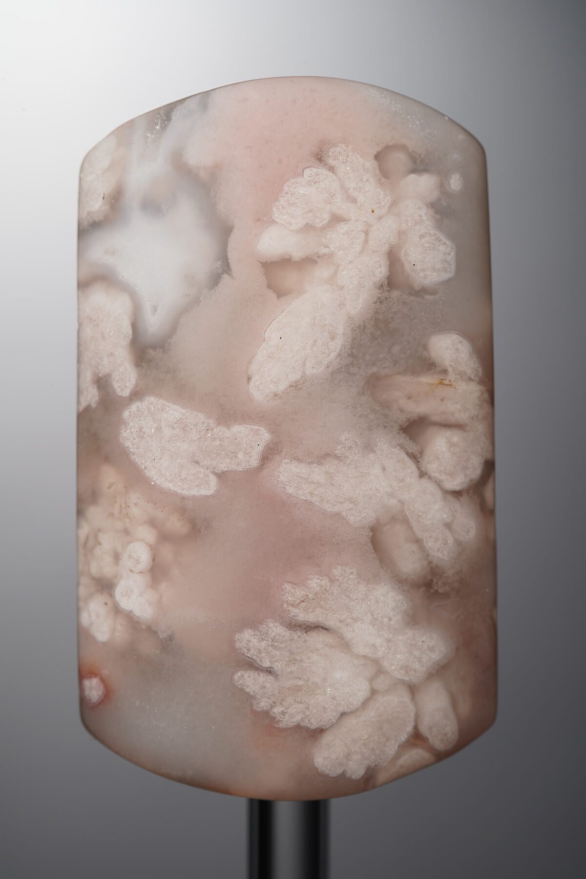 Agate-Pink-Cherry Blossom Rectangle Plaque-44mm - Image 1