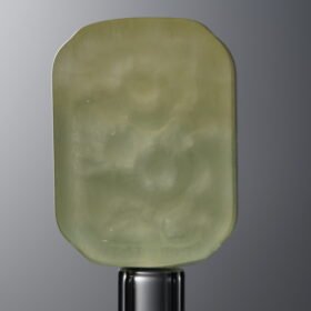 Fluorite-Yellow-Double-flower Rectangle Plaque-18mm