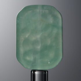 Fluorite-Green-Double-flower Rectangle Plaque-18mm