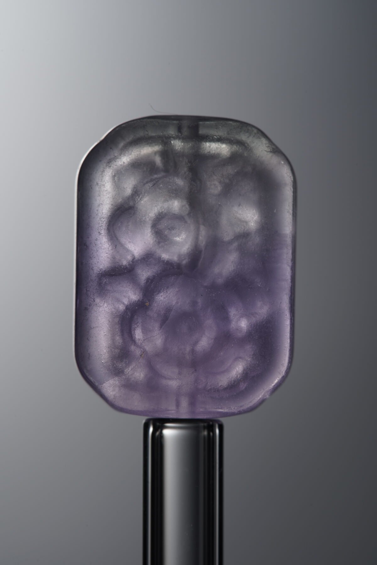 Fluorite-Purple-Double-flower Rectangle Plaque-18mm - Image 2