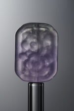 Fluorite-Purple-Double-flower Rectangle Plaque-18mm - Image 2