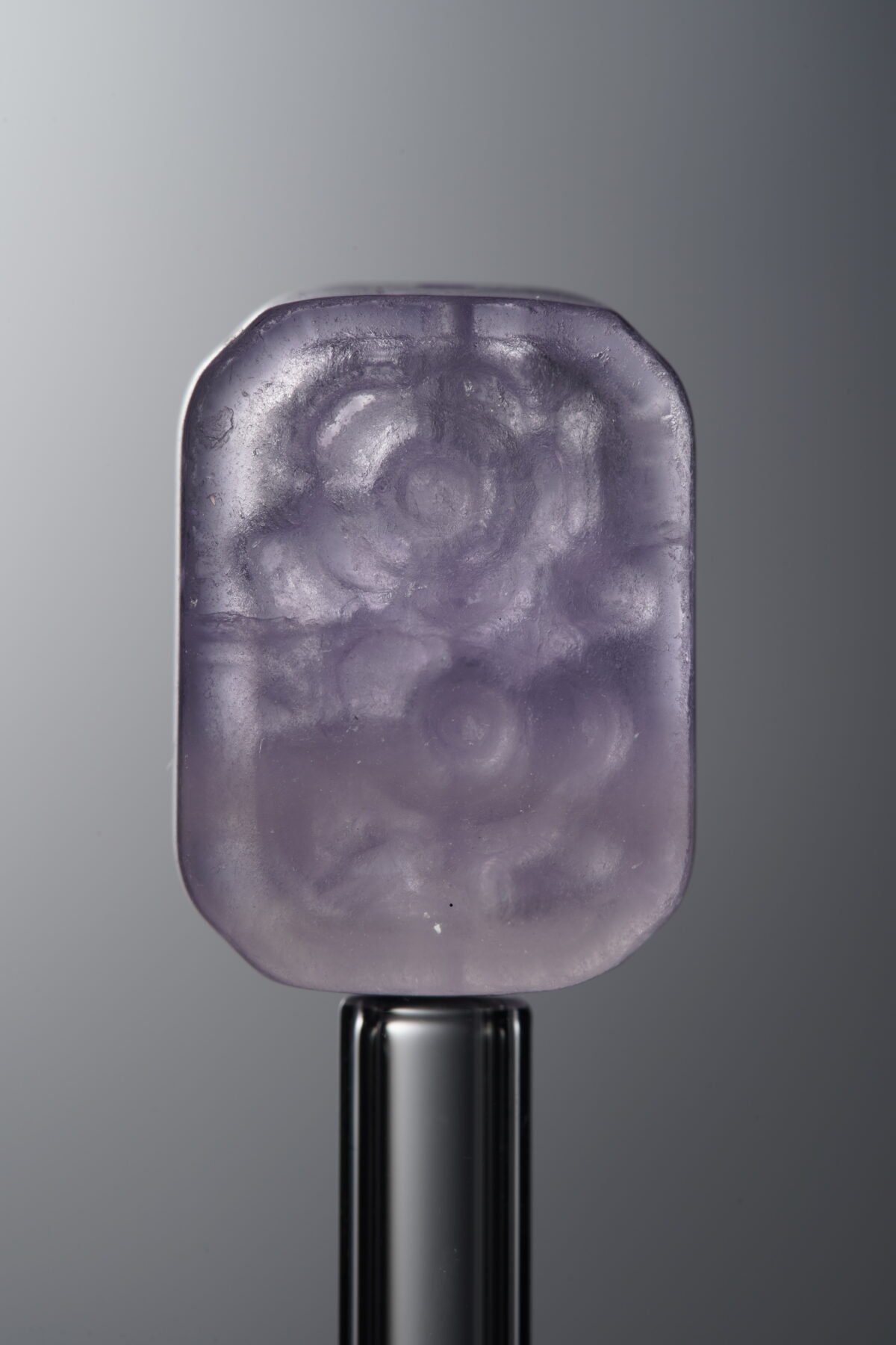 Fluorite-Purple-Double-flower Rectangle Plaque-18mm - Image 1