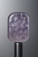 Fluorite-Purple-Double-flower Rectangle Plaque-18mm