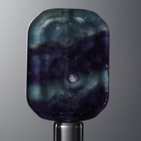 Fluorite-Blue-Double-flower Rectangle Plaque-18mm