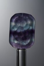 Fluorite-Blue-Double-flower Rectangle Plaque-18mm - Image 3