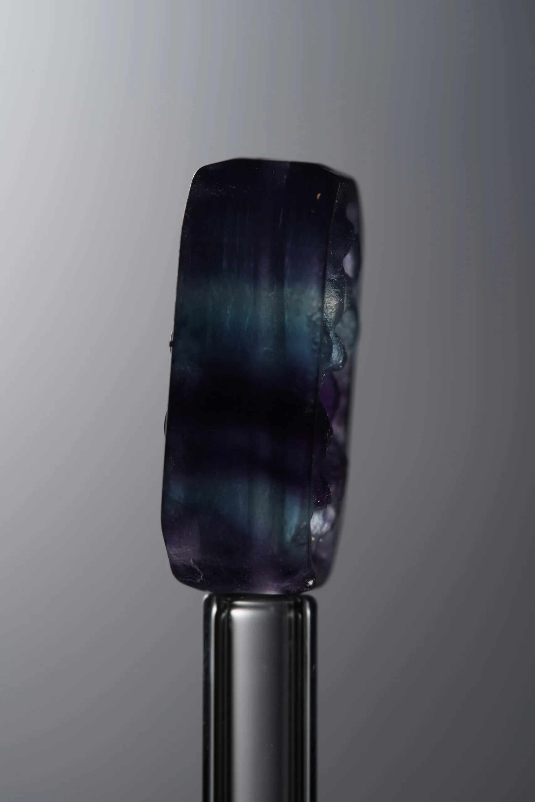 Fluorite-Blue-Double-flower Rectangle Plaque-18mm - Image 2