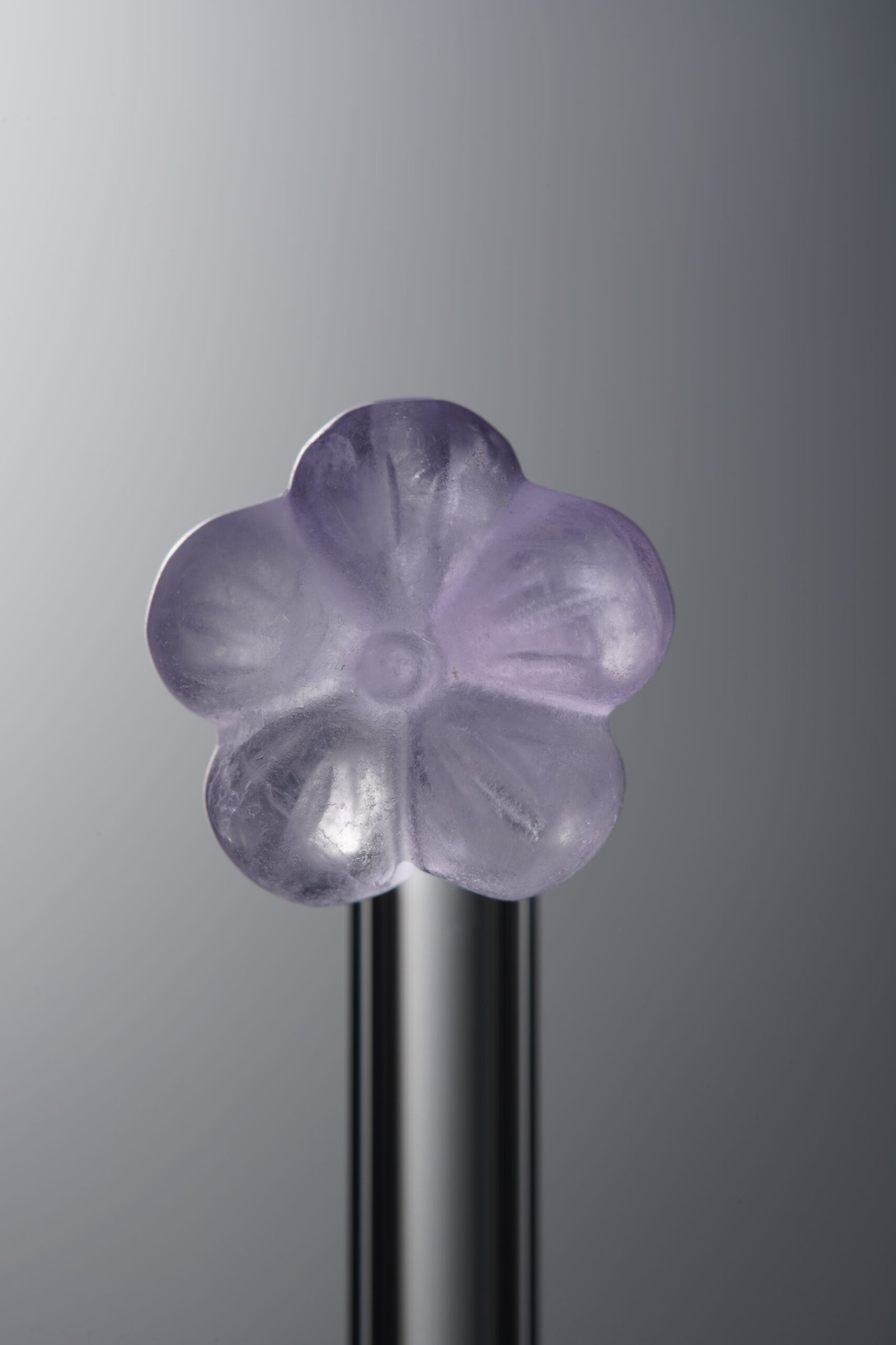 D4-58 (4) Fluorite-Purple-Five-petaled Flower-13mm - Image 1