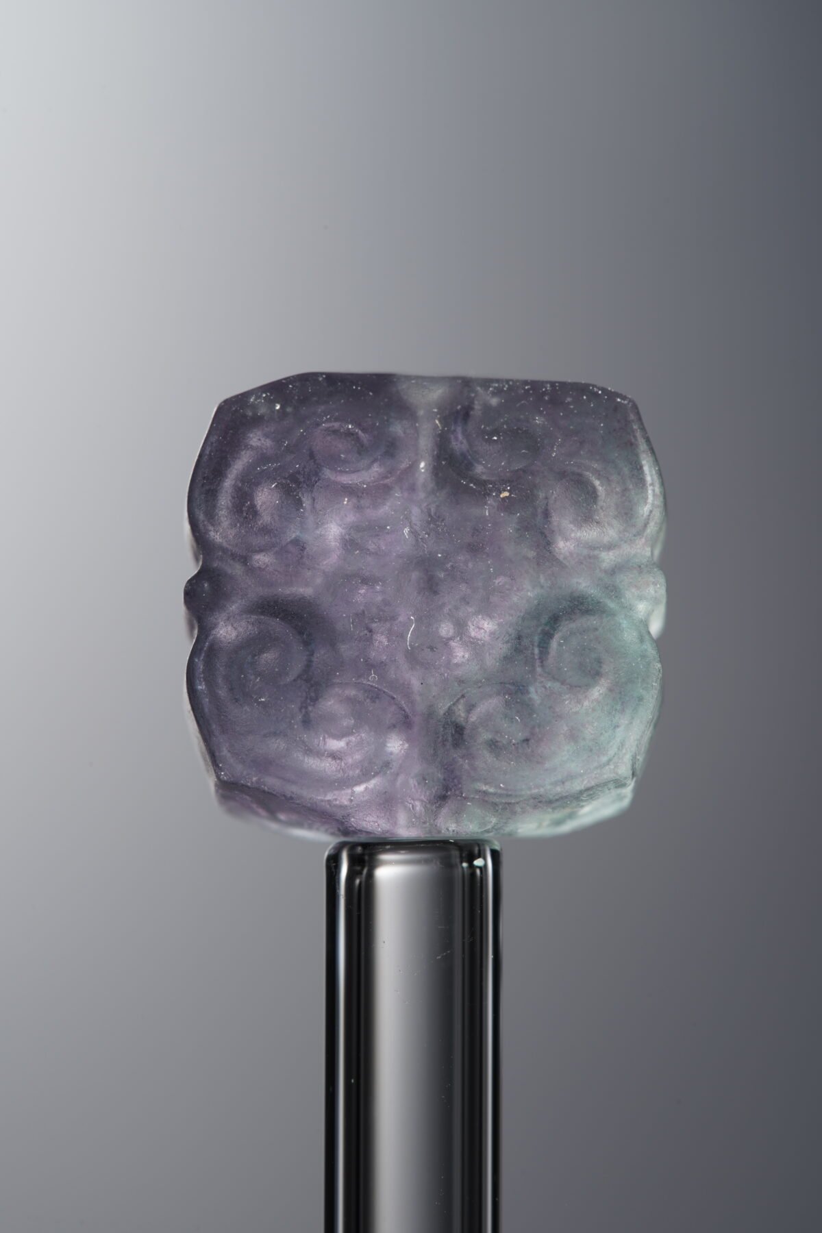 Fluorite-Blue-Four-flower Square Plaque-14mm - Image 1