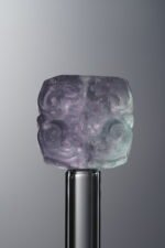 Fluorite-Blue-Four-flower Square Plaque-14mm