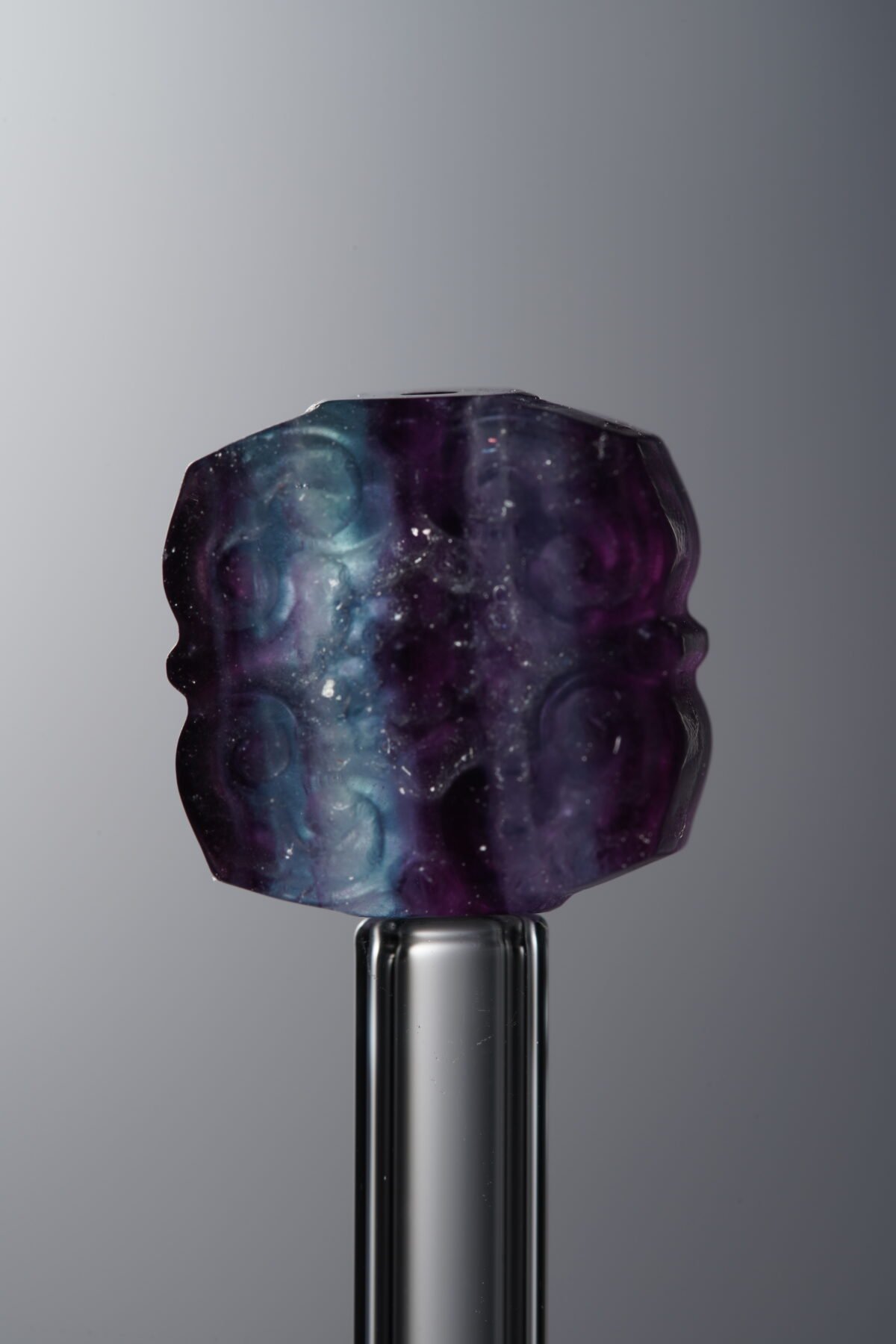 Fluorite-Blue-Four-flower Square Plaque-14mm - Image 3